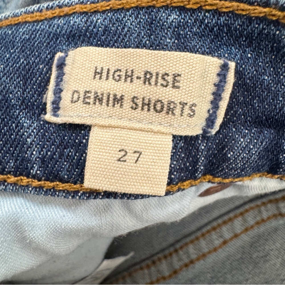 Madewell Curvy High-Rise Denim Shorts Blue Canterdale Wash Jeans Sz 27 - Picture 4 of 15